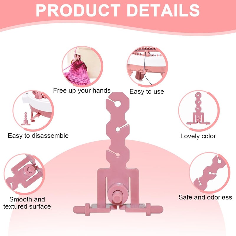 MARRTEUM 3Pcs Knitting Machines Tensioner, Stable Knit Replacement Tension Rod Adapter Accessories Compatible with Sentro 22 32 40 48 Knitting Machines (Pink) - Image 4